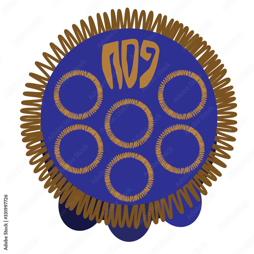 passover seder plate circle template Stock Vector | Adobe Stock