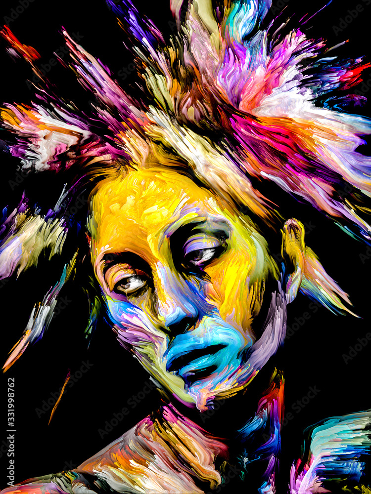 Abstract Portrait of Young Lady