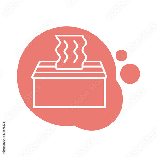damp cloths box block style icon