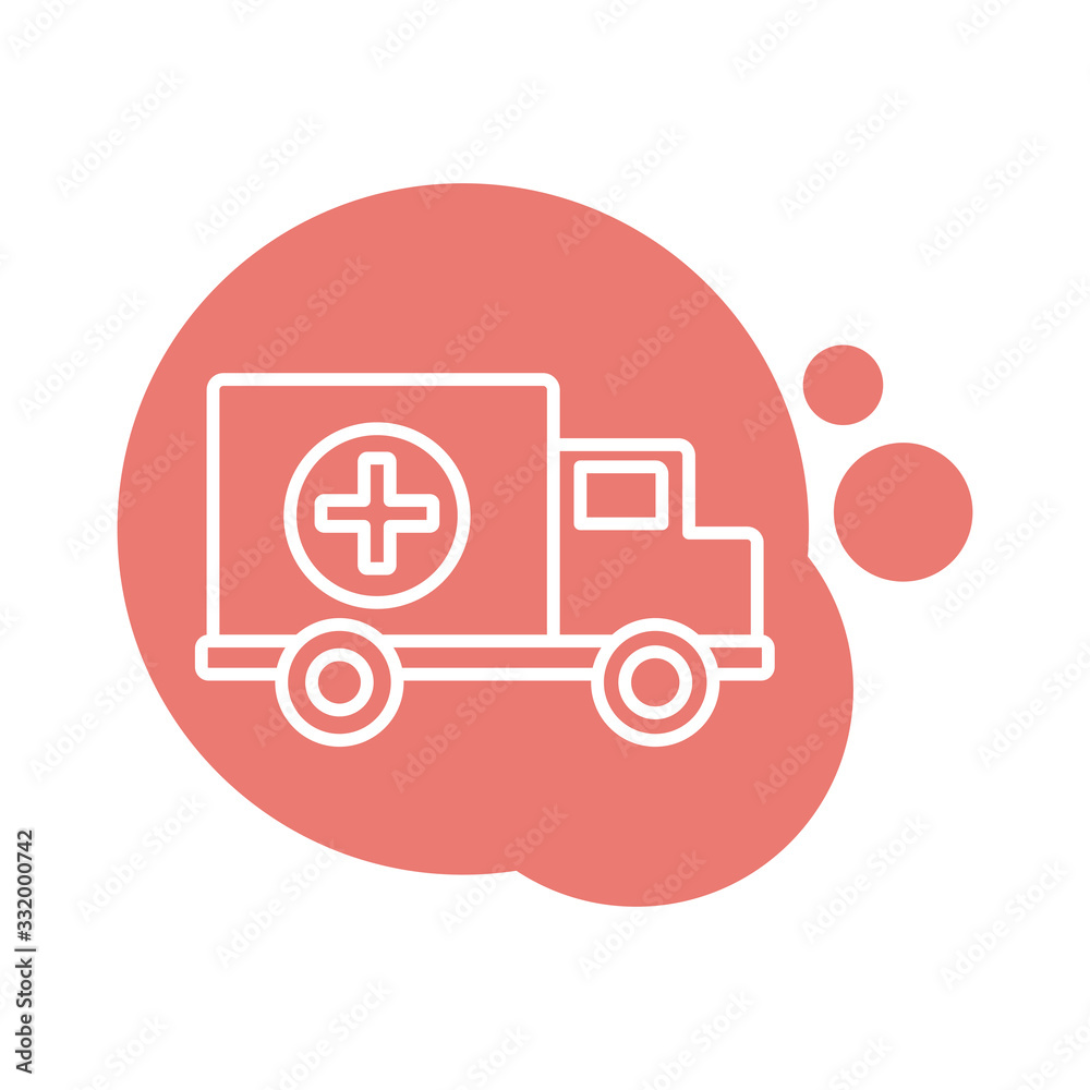 ambulance car vehicle block style icon ambulance car vehicle block style icon