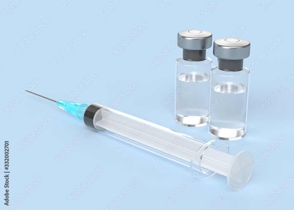 Syringe 3d rendering Syringe 3d rendering