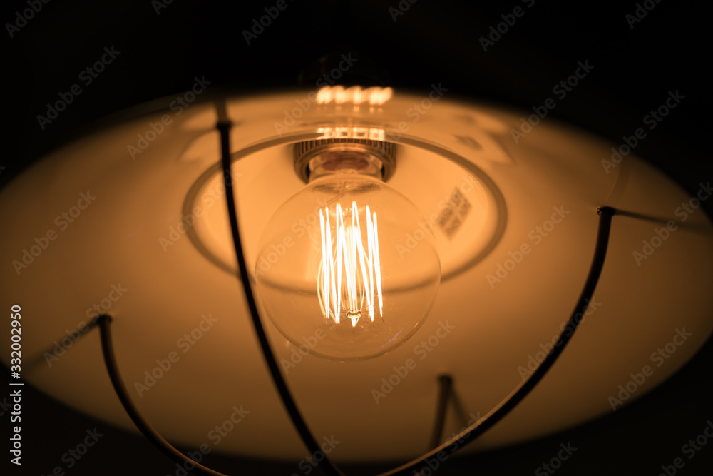 Retro edison light bulb decor