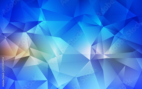 Light Blue, Yellow vector polygonal background. A completely new color illustration in a polygonal style. Brand new style for your business design.