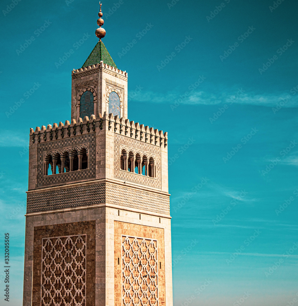 Mosque Tower in Tunis, Tunisia 