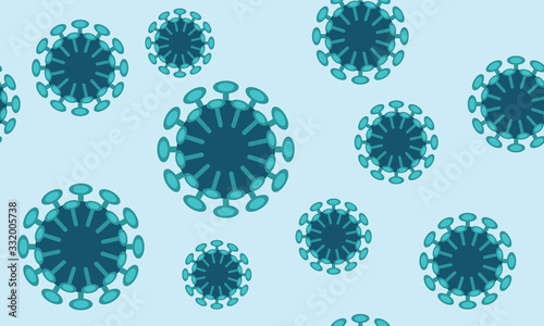 vector COVID corona virus seamless pattern background