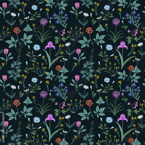 Wild flowers pattern