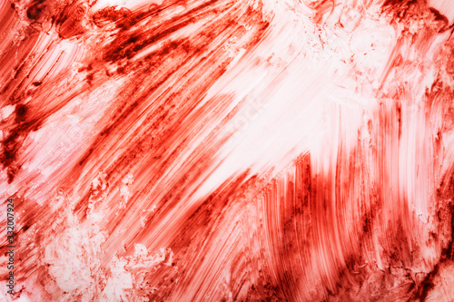 Red bloody marks on white background