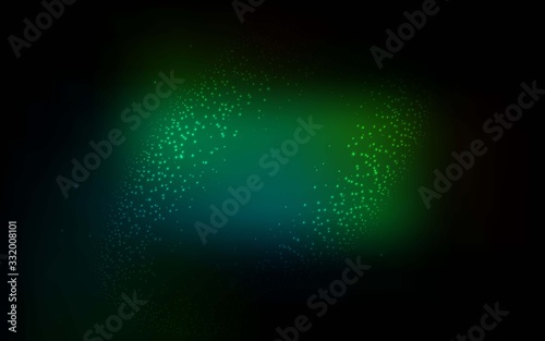 Dark Green vector background with galaxy stars. Shining illustration with sky stars on abstract template. Pattern for astronomy websites.
