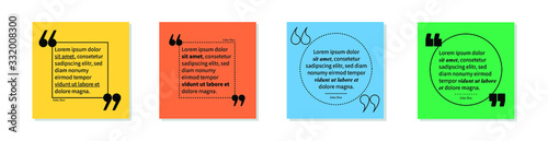 Zitate / Sprechblase / Box / Vektor / Banner / Vorlage