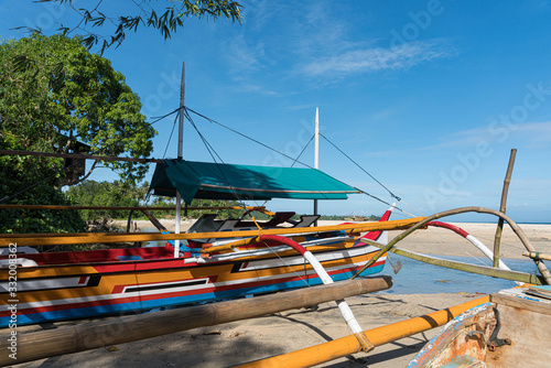 Strand, Boote, Katamaran, Südsee,