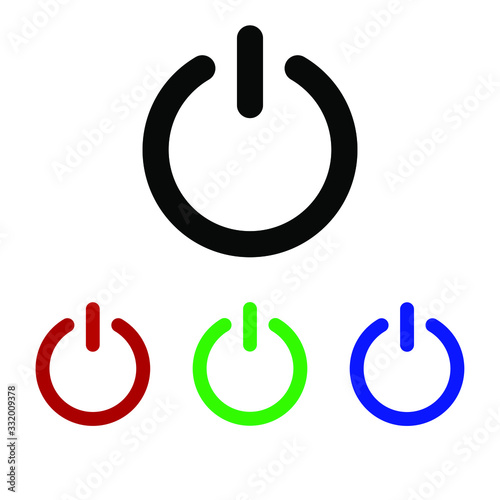Power off icon. Power on icon. On-Off icon vector illustration EPS 10