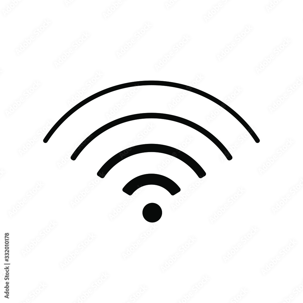 wireless network wifi icon on white background wireless network wifi icon on white background