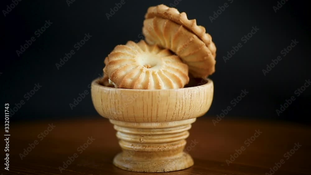 sweet crispy cookies round with a filling of condensed milk sweet crispy cookies round with a filling of condensed milk