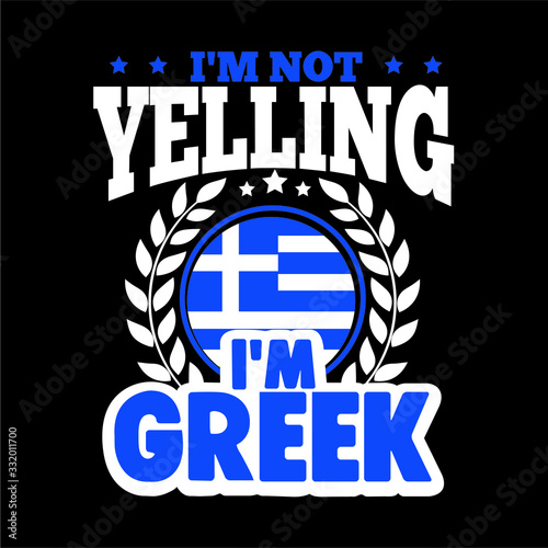 I AM GREEK t shirt and apparel design - VECTOR