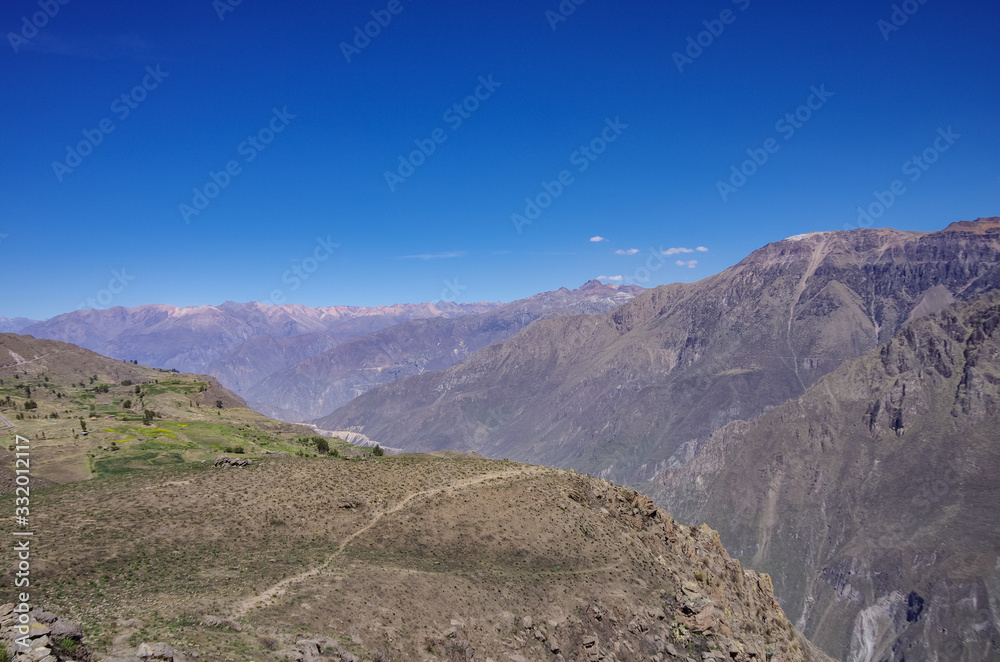 Colca canyon near Cruz Del Condor viewpoint. Arequipa region, Peru,South America.