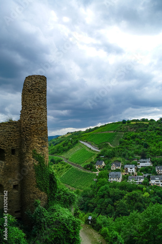Rheinfels Castle near Village of Sankt Goar  at Rhine River,middle Rhine Valley, Rheingau, Rhineland-Palatinate, Germany photo