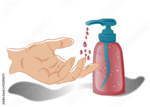 Soap dispensers, dispensers, disinfectant dispensers, disinfectant dispensers. Disinfection, hand disinfectant change dispenser. 