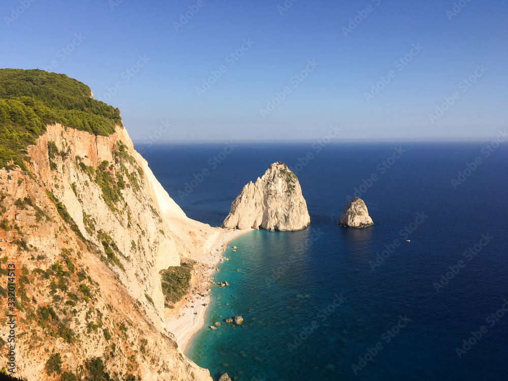 Landscape of the beautiful island of Zante in Greece