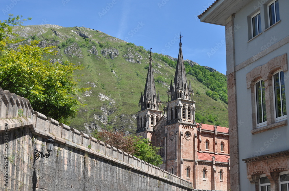 Gotic church over wall 
