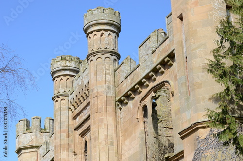 Obraz na plátne Details of facade of Crawford Priory, Cupar, Fife, built early 18th century
