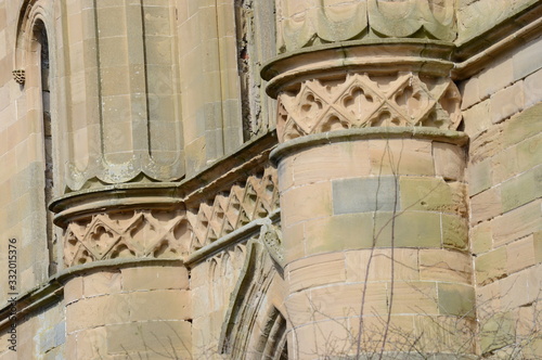 Fototapet Details of facade of Crawford Priory, Cupar, Fife, built early 18th century