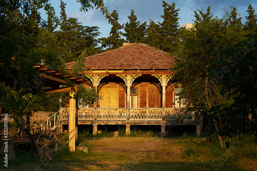 Traditional Georgian house from the local ethnographic museum