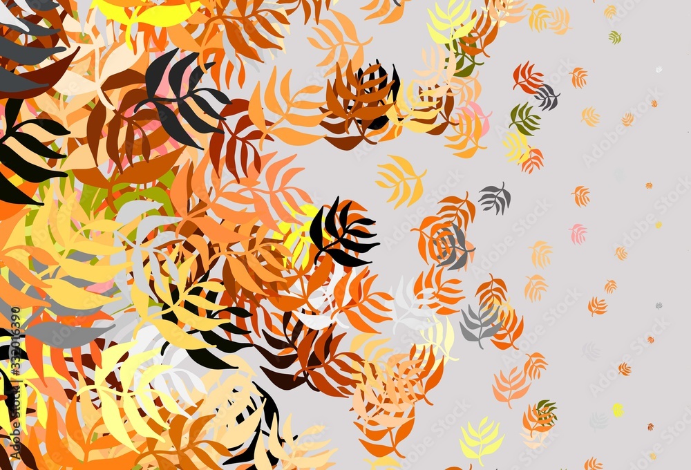 Light Red vector abstract backdrop with leaves. Light Red vector abstract backdrop with leaves.