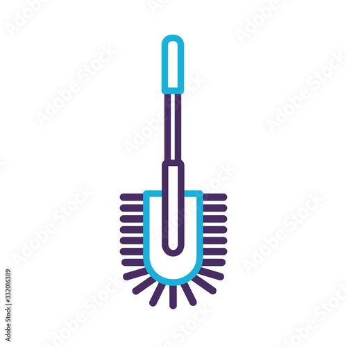 brush toilet line style icon