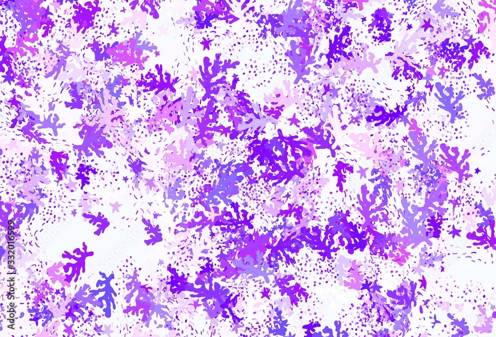 Fototapeta premium Light Pink vector background with abstract shapes.