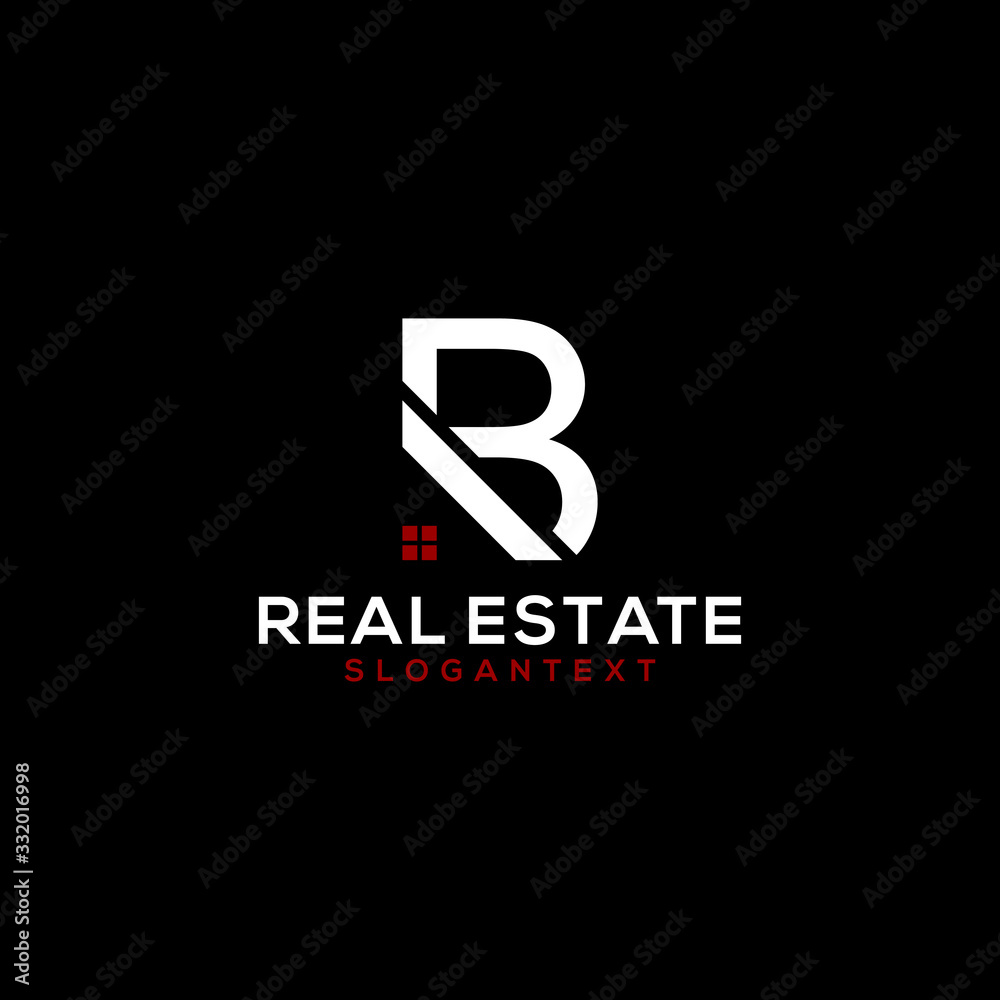 letter B real estate logo vector letter B real estate logo vector