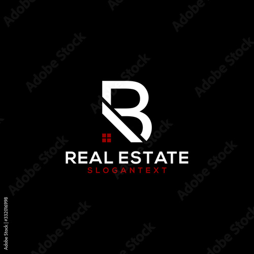 letter B real estate logo vector