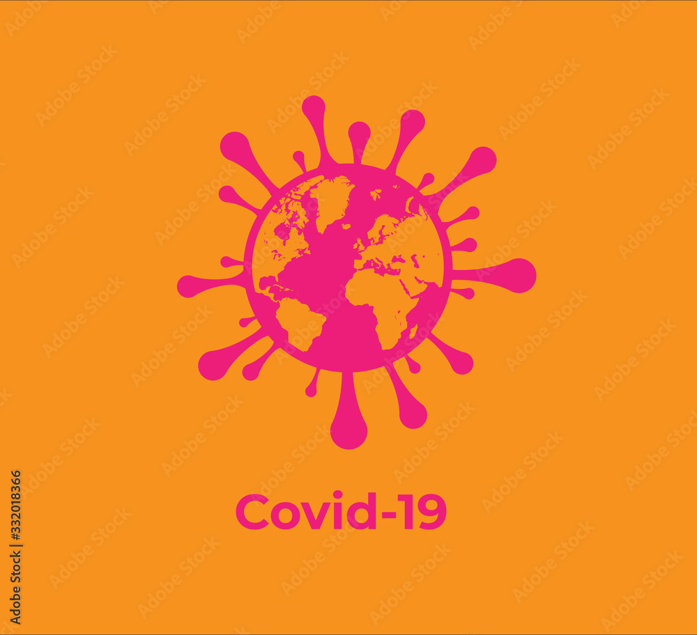 Erdkugel mit Coronavirus Optik - Vektor VIllustration Erdkugel mit Coronavirus Optik - Vektor VIllustration