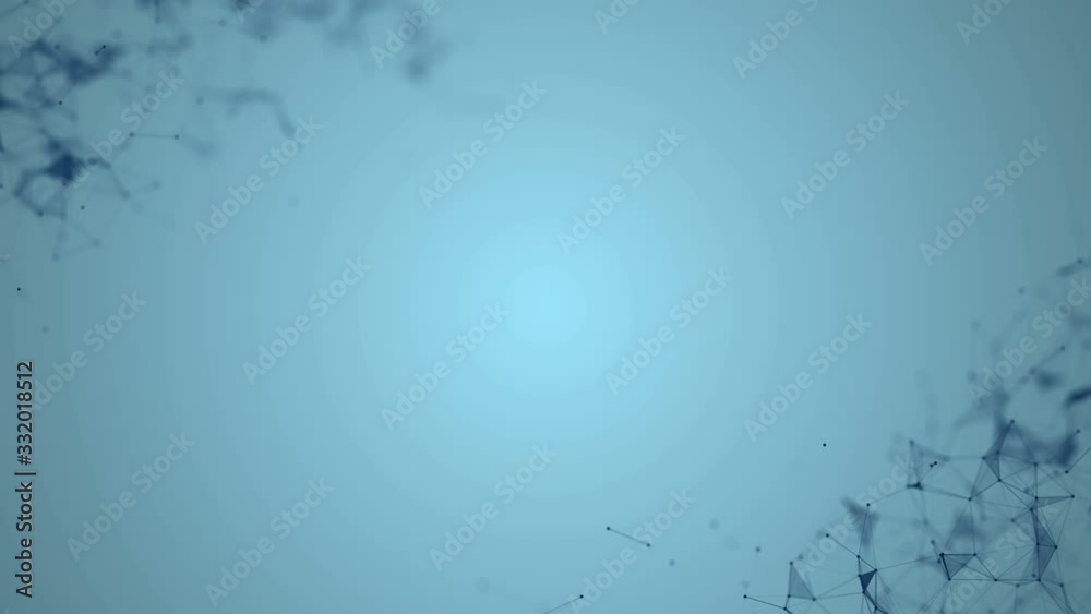 The camera observes the slow rotation of abstract triangular structures at the corners of the blue screen, changing sharpness. Seamless loop. The camera observes the slow rotation of abstract triangular structures at the corners of the blue screen, changing sharpness. Seamless loop.