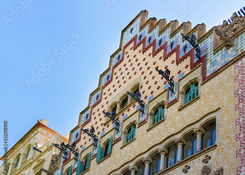 Casa Amatller in block of Discord in Eixample of Barcelona photo