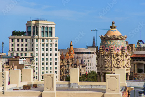 Colorful tempietto of Casa Lleo Morera in Eixample district photo