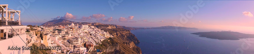 Panorama of Santorini island