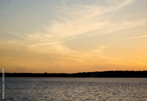 sunset over sea
