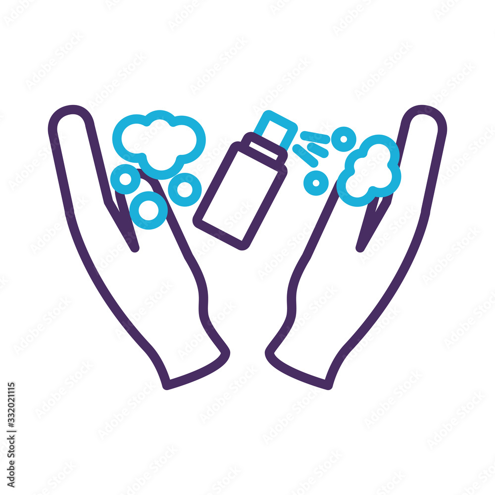 hands using disinfectant spray bottle product line style hands using disinfectant spray bottle product line style