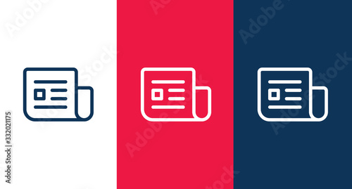 Newspaper icon illustration isolated vector sign symbol