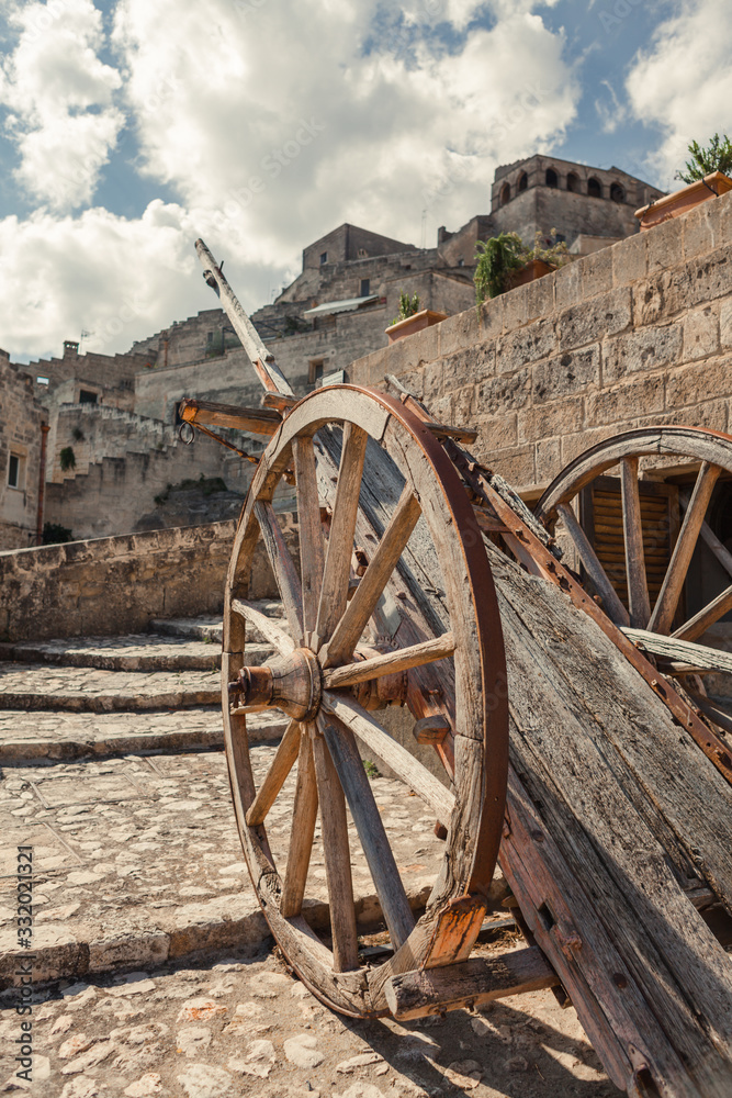 Old Cart in Matera, Basilicata, Italy