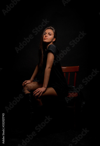 Sexy silhouette modern girl