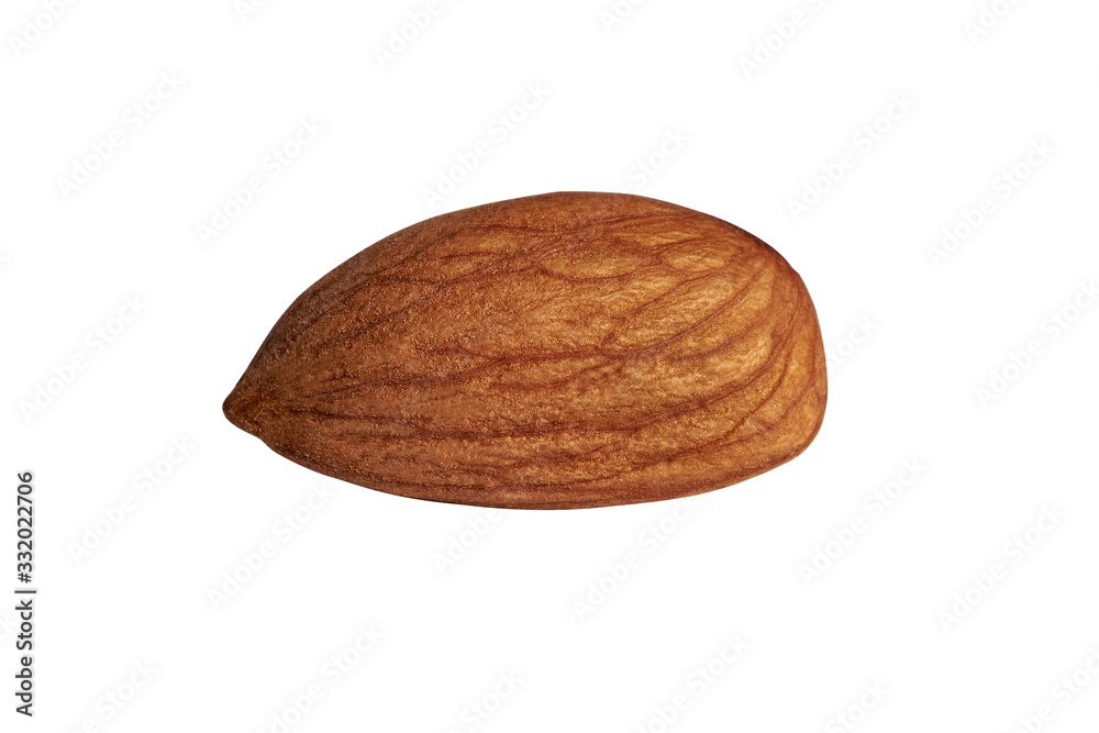 Macro photo of almond on a highlighted background Macro photo of almond on a highlighted background