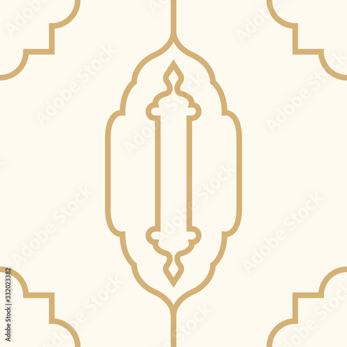 Islamic ornament background. Seamless moroccan pattern with islamic motif
