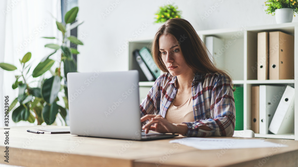 Frustrated female businesswoman freelancer has just got bad news Frustrated female businesswoman freelancer has just got bad news