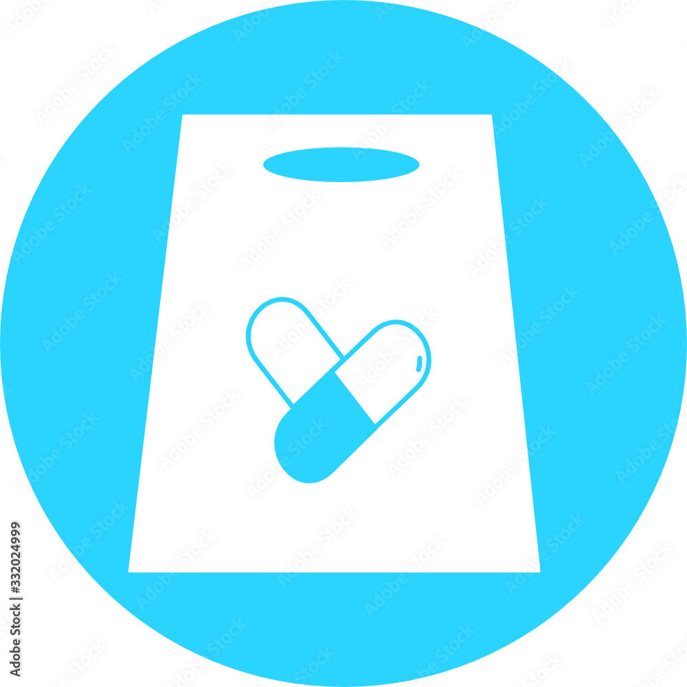 Paper shopping bag icon, logo in blue circle. Shopping bag for advertising and branding collection for retail design, products and things. Perfect for your web page, ui, mobile. Gift boxing vector. Paper shopping bag icon, logo in blue circle. Shopping bag for advertising and branding collection for retail design, products and things. Perfect for your web page, ui, mobile. Gift boxing vector.