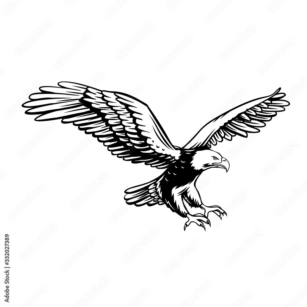 Fototapeta premium Eagle retro icon