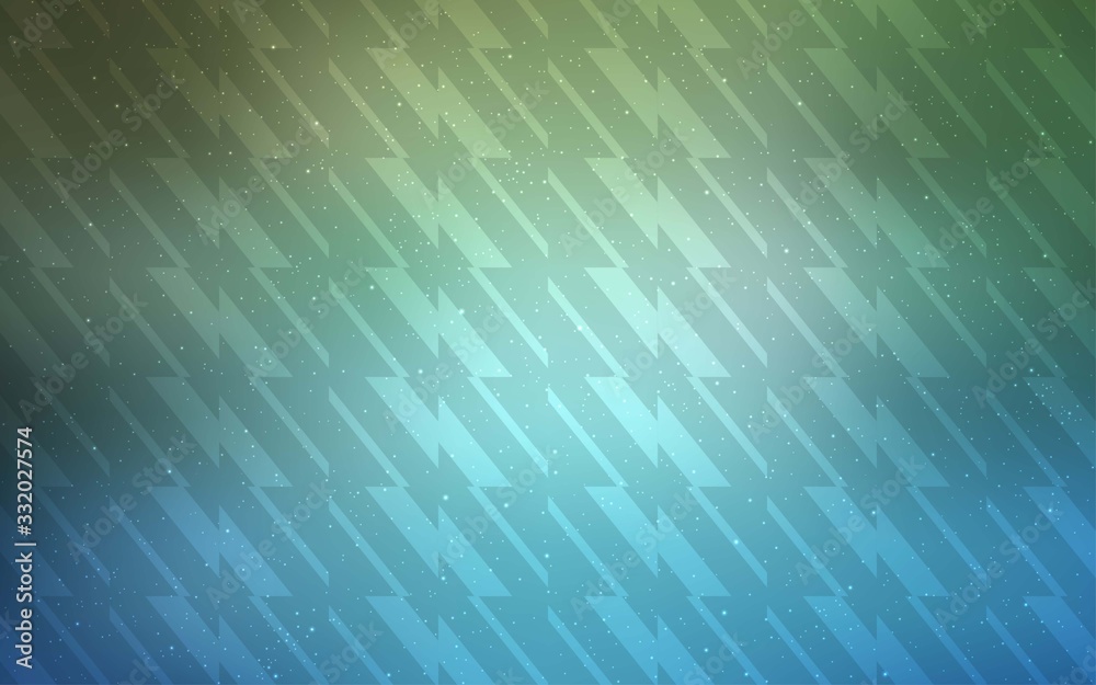 Light Blue, Green vector template with repeated sticks. Lines on blurred abstract background with gradient. Template for your beautiful backgrounds.