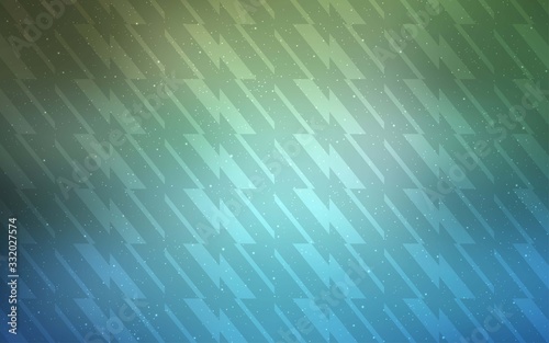 Light Blue, Green vector template with repeated sticks. Lines on blurred abstract background with gradient. Template for your beautiful backgrounds.