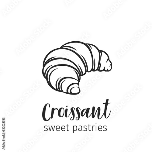 Croissant outline icon