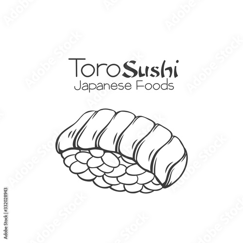 Toro sushi outline